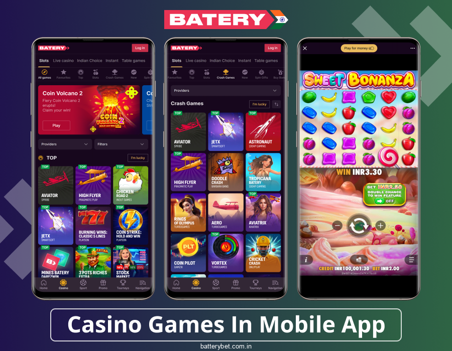 Mobile casino for Indian players Batery Bet