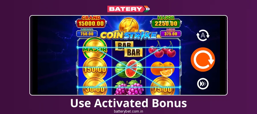 Use your promo code in Batery Bet India